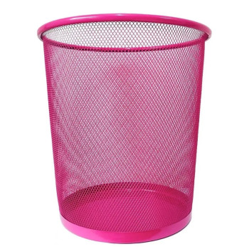 Lixeira de Metal Telada 8,5 Litros Pink Kit - 343593