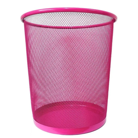 Lixeira de Metal Telada 8,5 Litros Pink Kit - 343593