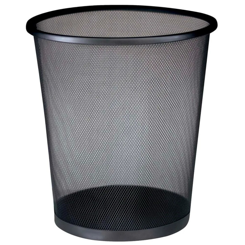Lixeira de Aço Telada 16 Litros Preto Mor - 8236