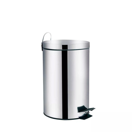Lixeira de Aço Inox com Pedal Redonda 12 L Ágata