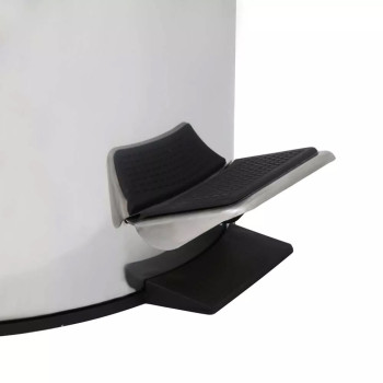 Lixeira de Aço Inox com Pedal Redonda 12 L Ágata