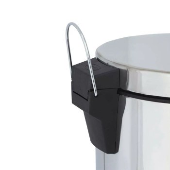 Lixeira de Aço Inox com Pedal Redonda 12 L Ágata