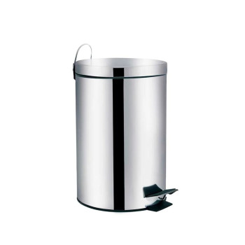 Lixeira de Aço Inox com Pedal Redonda 20 L Ágata