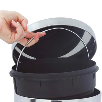 Lixeira de Aço Inox com Pedal Redonda 20 L Ágata