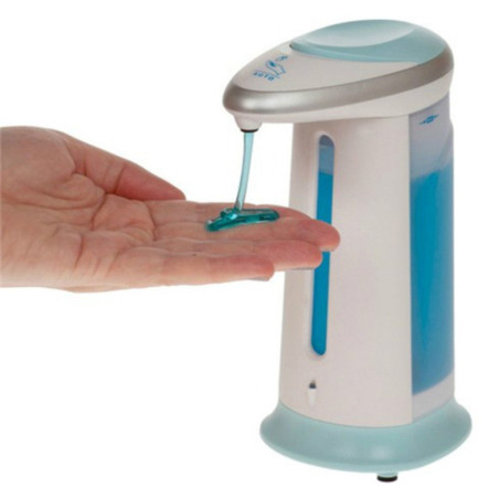 Saboneteira Automática Plástico 380ml Branco e Azul Western - DP-97