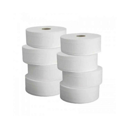 Papel Higiênico Institucional Branco Lisse Neutro 9,5cm x 300 Metros Folha Simples - 403 - Pacote com 8 Rolos