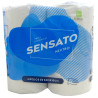 Papel Higiênico Branco Sensato Neutro 10cm x 60 Metros Folha Simples - 1635 - Pacote com 4 Rolos