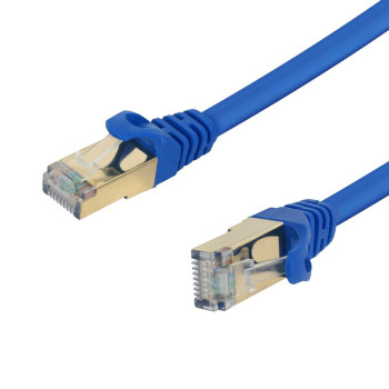 Cabo Patch Cord Cat.7 FTP 600 MHz 10 Gbps 1,5 Metros Azul Pluscable - CAT715BL