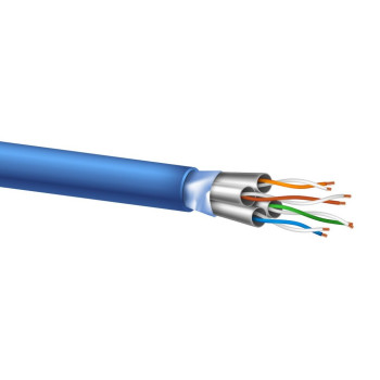 Cabo Patch Cord Cat.7 FTP 600 MHz 10 Gbps 1,5 Metros Azul Pluscable - CAT715BL