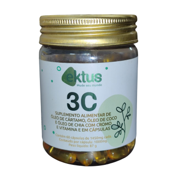 3C (CARTAMO, COCO E CHIA) 60 CAPS DE 1450MG EKTUS