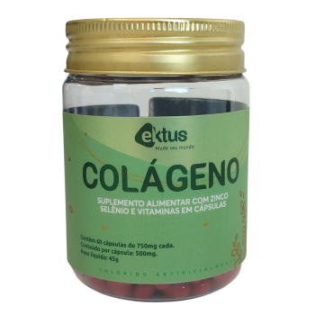 COLAGENO COM VITAMINAS 60 CAPS DE 750MG - EKTUS