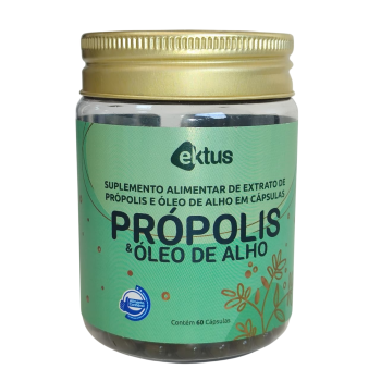 EXTRATO DE PROPOLIS E OLEO ALHO 60 CAPS 400MG - EKTUS