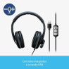 Fone de Ouvido Headset com Microfone com Conexão USB Preto/Cinza Pro HF700 Multilaser - PH317