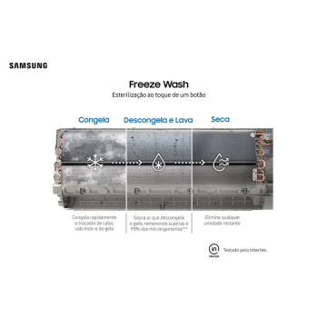Ar Condicionado Samsung Split Inverter WindFree AI 9.000 BTU/h, Frio, Wi-Fi, Auto Clean