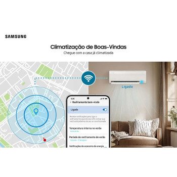 Ar Condicionado Samsung Split Inverter WindFree AI 9.000 BTU/h, Frio, Wi-Fi, Auto Clean