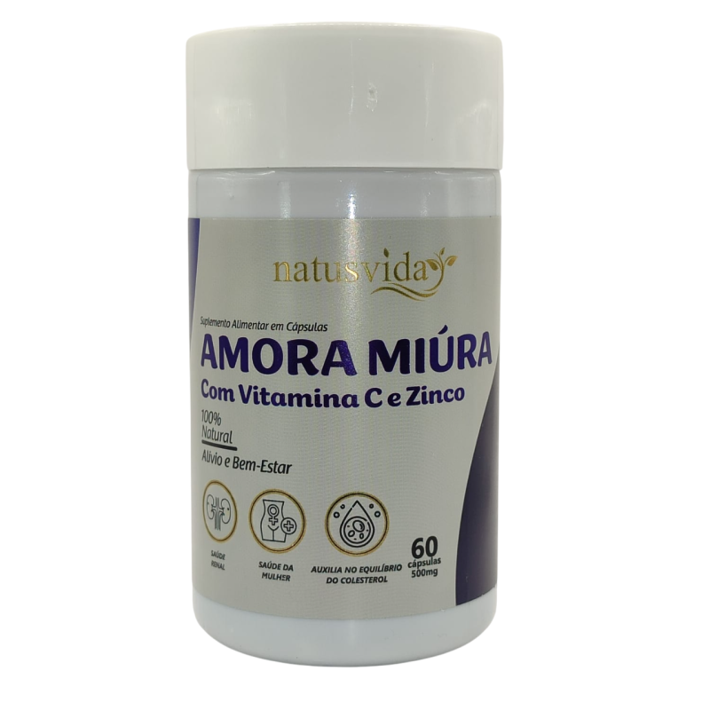 AMORA MIÚRA COM VITAMINA C E ZINCO 500MG 60 CAPS AMORA MIÚRA COM VITAMINA C E ZINCO 500MG 60 CAPS