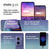 Smartphone Motorola G05 XT2523-2, 128GB, 12GB (4GB RAM +8GB RAM Boost), Android 15, Câmera Frontal 8MP, Cinza