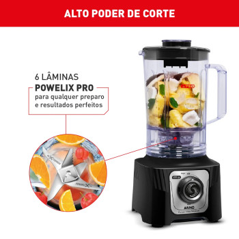 Liquidificador Arno Power Max LN65 1400W Preto 127V