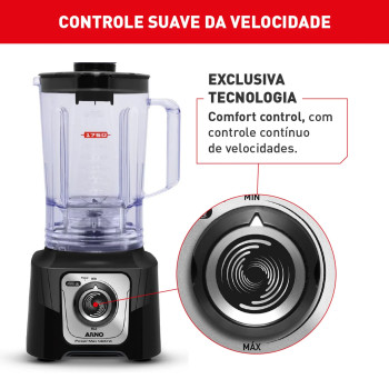 Liquidificador Arno Power Max LN65 1400W Preto 127V