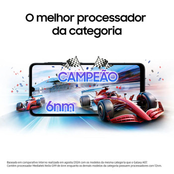 Samsung Galaxy A07, 128GB, 4GB RAM + RAM Plus até 4GB, Preto