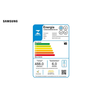Ar Condicionado Split Samsung Digital Inverter Ultra AI 12.000 BTUs, Frio, WindFree, AR12DYFAAWKXAZ, Branco 220V