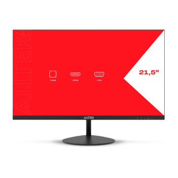 Monitor Alltek In de 21,5" FHD, Tela Ultrafina, Painel VA, 100 HZ, 5MS, HDMI, VGA - ATK-215 Z Preto