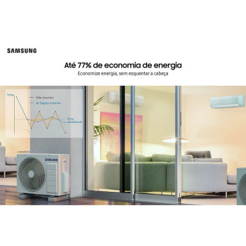 Ar Condicionado Split Samsung Digital Inverter WindFree AI Frio 2 18.000 BTUs, AR18DYFAAWKXAZ, Branco 220V