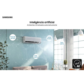 Ar Condicionado Split Samsung Digital Inverter WindFree AI Frio 2 18.000 BTUs, AR18DYFAAWKXAZ, Branco 220V