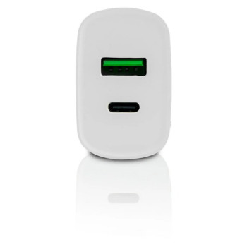 Carregador de Celular Parede com 2 Portas USB/Type-C 3.0A 20W Ultra Rápido Bivolt Branco Goldentec Get - 62082