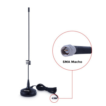 Antena para Celular Aquário Omnidirecional Móvel Veicular Quadriband 7 DBI - CM-907S