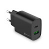 Carregador de Celular Parede com 2 Portas USB/Type-C 3.0A 20W Ultra Rápido Bivolt Preto Goldentec Get - 65644