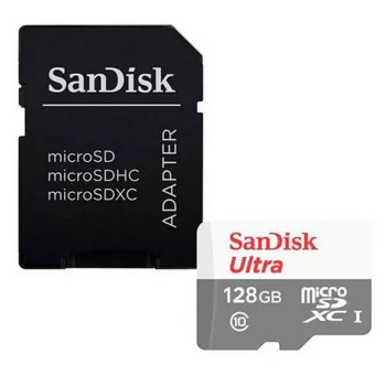 Cartão de Memória Sandisk 128 GB Micro SDXC Classe 10 Ultra - SDSQUNR-128G-GN3MA