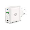 Carregador de Celular / Notebook Parede com 1 USB 3.0 + 2 Portas Type-C 65W Ultra Rápido Bivolt Branco Goldentec Get - GT 55020