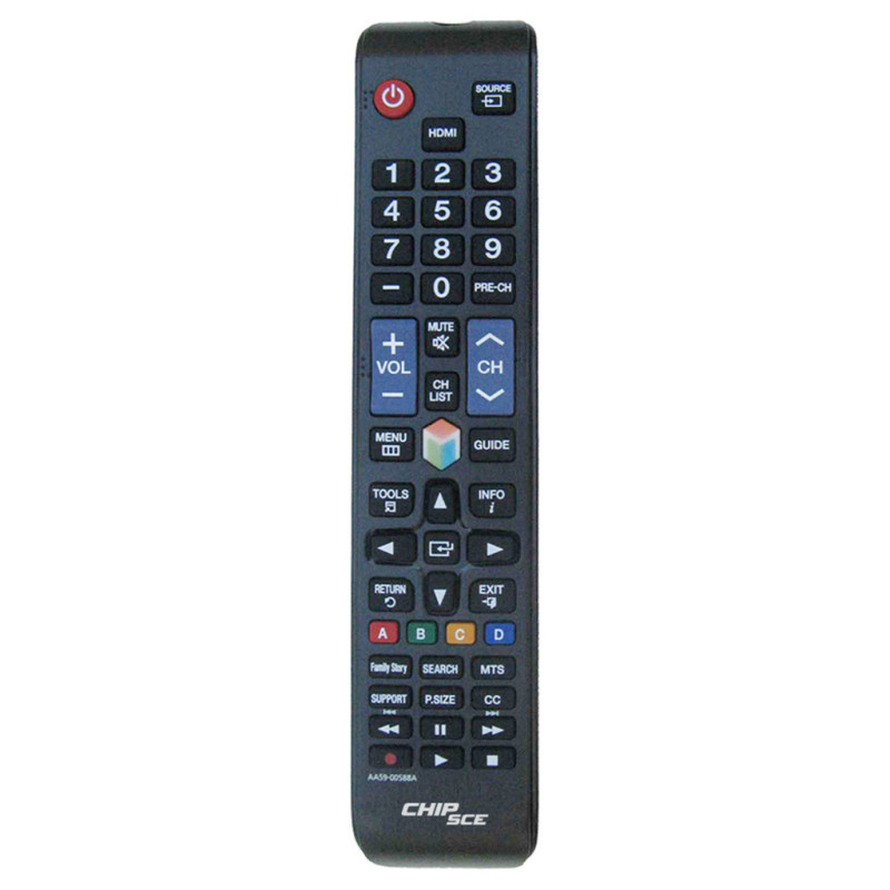 Controle Remoto para TV Samsung AA-59-00588A Chip Sce Preto - 026-0588 Controle Remoto para TV Samsung AA-59-00588A Chip Sce Preto - 026-0588