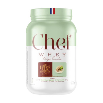 WHEY 100% CHEF WHEY ZERO LACTOSE PARIS 6 800G CHOCOLATE BRANCO C/ PISTACHE POTE