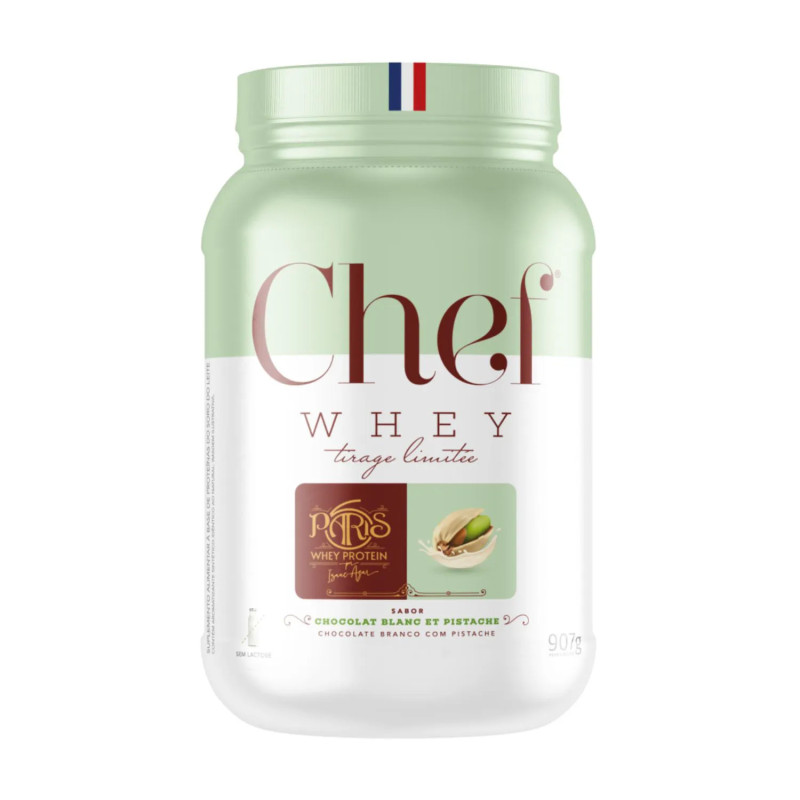 WHEY 100% CHEF WHEY ZERO LACTOSE PARIS 6 800G CHOCOLATE BRANCO C/ PISTACHE POTE WHEY 100% CHEF WHEY ZERO LACTOSE PARIS 6 800G CHOCOLATE BRANCO C/ PISTACHE POTE