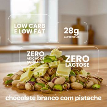 WHEY 100% CHEF WHEY ZERO LACTOSE PARIS 6 800G CHOCOLATE BRANCO C/ PISTACHE POTE