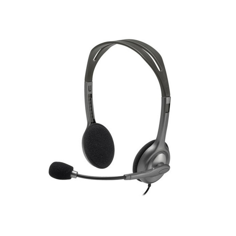 Fone de Ouvido Headset com Microfone Conexão P3 Cinza Logitech - H111