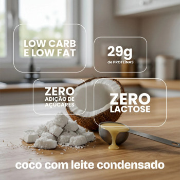WHEY 100% CHEF WHEY ZERO LACTOSE PARIS 6 800G COCO C/ LEITE CONDENSADO POTE
