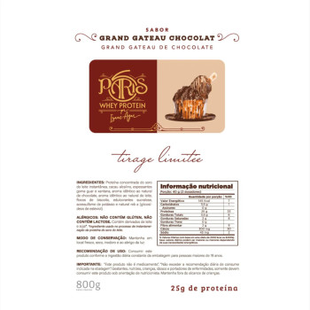 WHEY 100% CHEF WHEY ZERO LACTOSE PARIS 6 800G GRAND GATEAU DE CHOCOLATE POTE