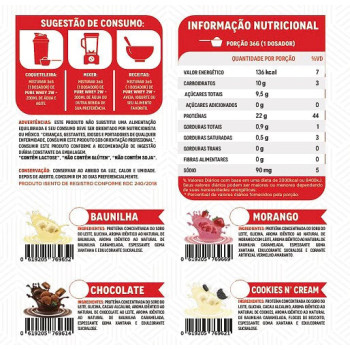 WHEY 100% PURETECH 900G MORANGO REFIL