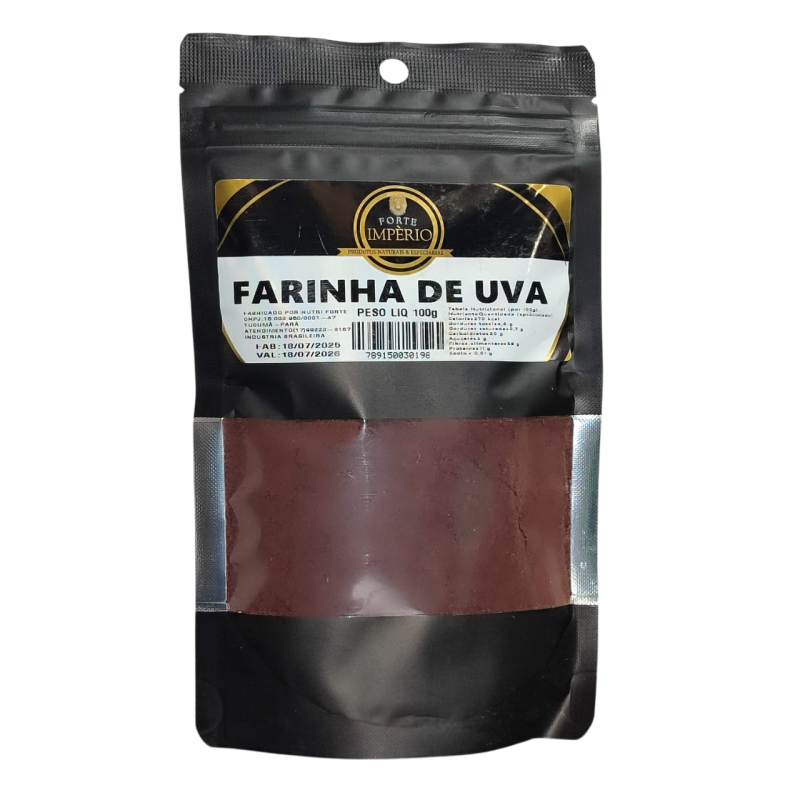 FARINHA DE UVA PÓ PURA 100G - FORTE IMPERIO