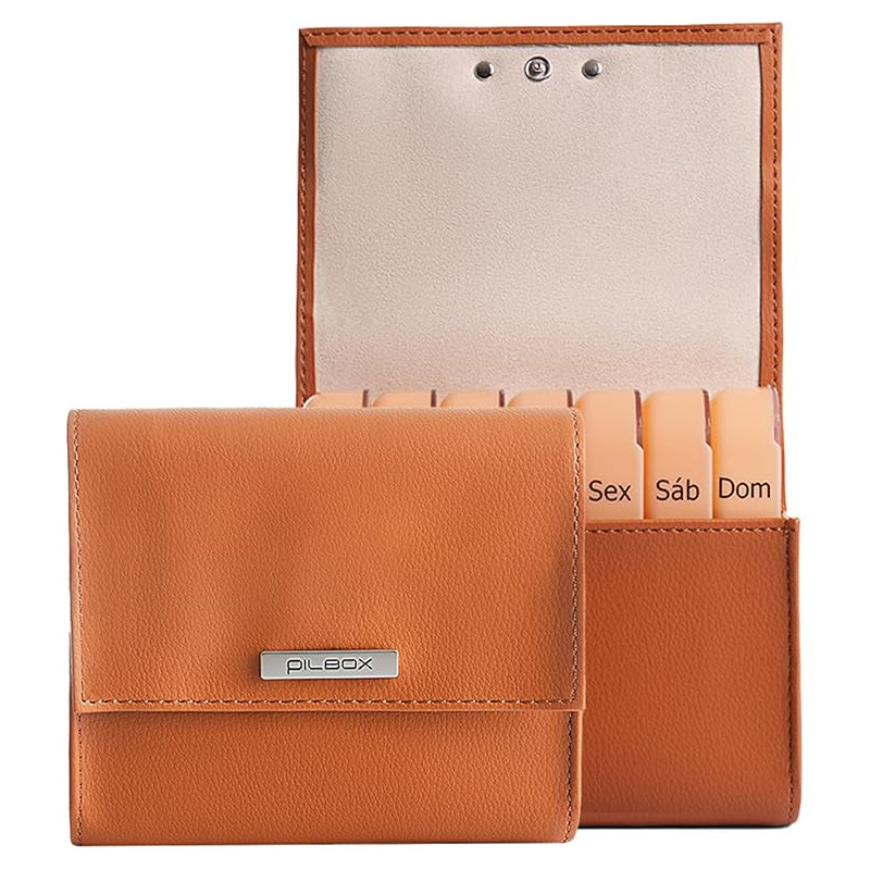 Porta Comprimidos PILBOX Maxi Castanho