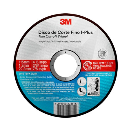 Disco de corte fino 115MMX1.2X22.2 3M 3m