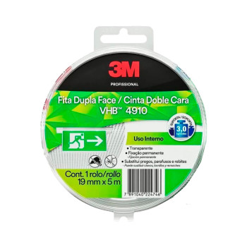 Fita Dupla Face Transparente 12Mmx5m com estojo 3M 3m