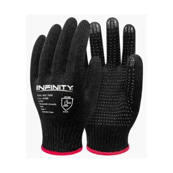 Luva Algodao Com Pigmento Preto 9 (12) Infinity