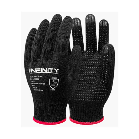 Luva Algodao Com Pigmento Preto 9 (12) Infinity