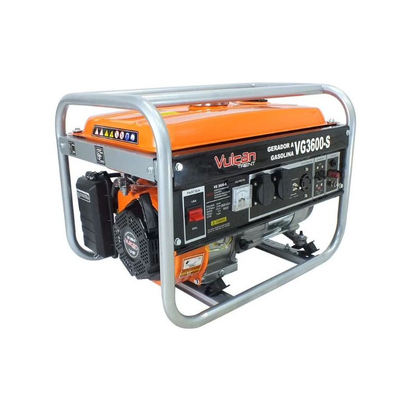 Gerador Gasolina 2900W 4T Partida manual bivolt VG3600S 208CC 7HP 2,9 KVA Vulcan
