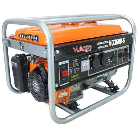 Gerador Gasolina 2900W 4T Partida manual bivolt VG3600S 208CC 7HP 2,9 KVA Vulcan