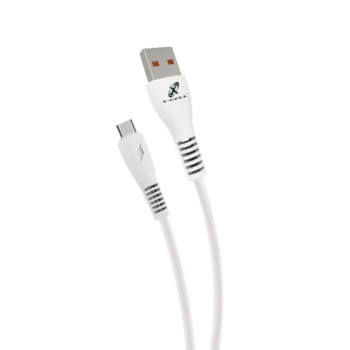 Cabo USB A-Macho - Micro USB Macho 1,0 Metro 5.0A Branco X-Cell - XC-CD-126